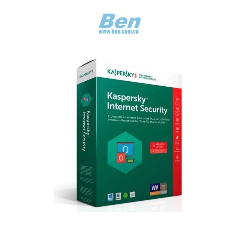 Phần Mềm Diệt Virus Kaspersky Internet Security Plus (3User) 3Pc - 1Year