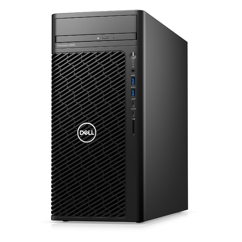 Máy trạm Dell Precision 3660 Tower (70287696)/ Intel Core i7-12700K (Up to 5.00GHz, 25M)/ RAM 16GB/ 256GB SSD/ NVIDIA A2000 6GB/ DVDRW/ K&M/ Ubuntu/ 3Yrs