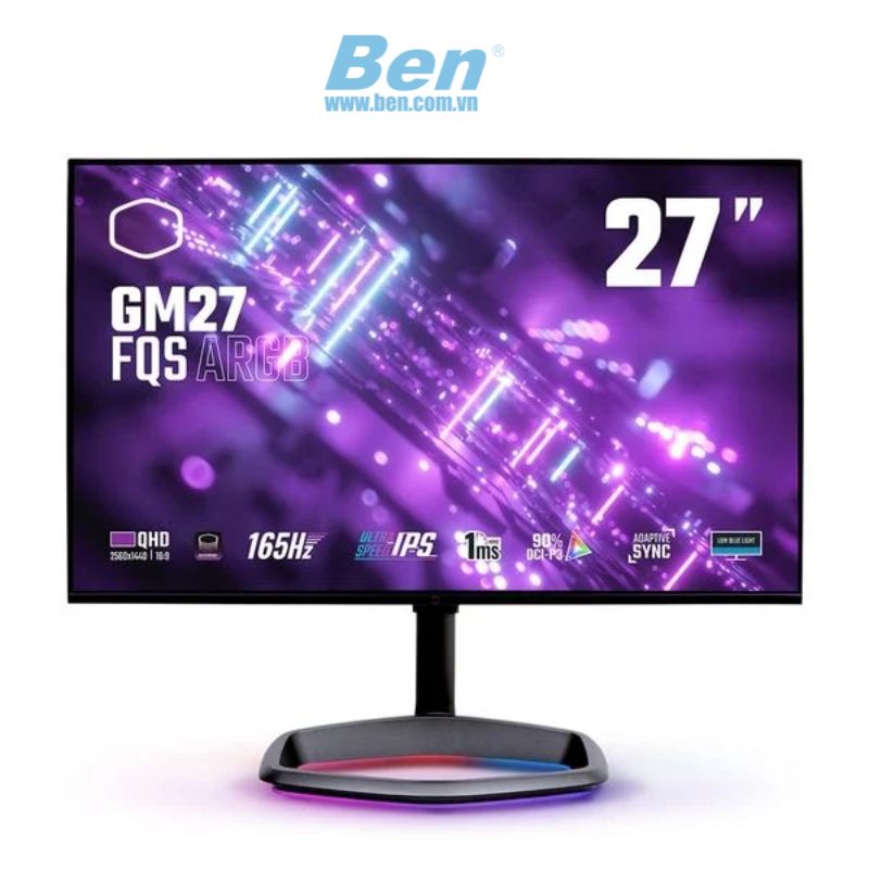 Màn hình máy tính LCD Cooler Master GM27-FQS | 27 inch QHD ( 2560x1440 ) | 165Hz | IPS | HDMI + DP | 3Yrs