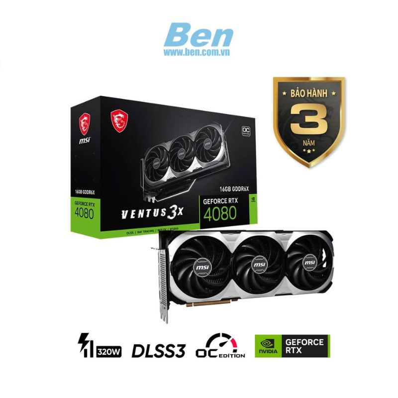 VGA MSI GeForce RTX 4080 SUPER VENTUS 3X OC 16G GDDR6X