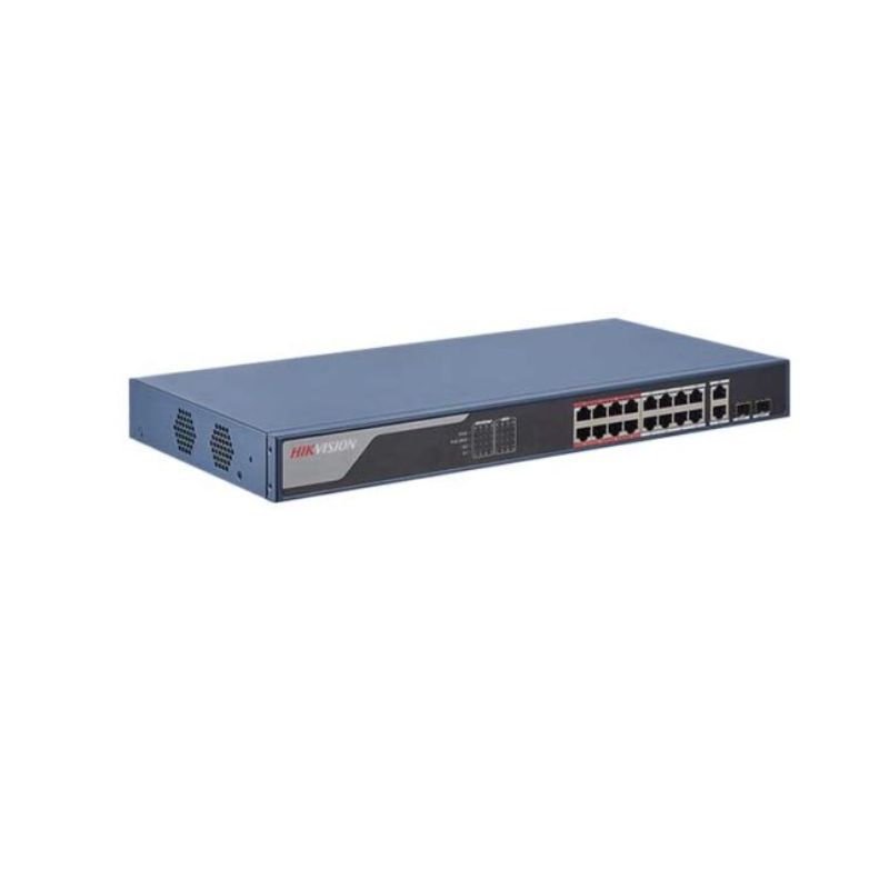 Thiết bị mạng Switch POE 16 Port Fast Ethernet Smart Hikvision DS-3E1318P-EI