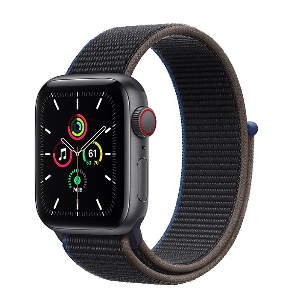 Đồng hồ thông minh Apple Watch SE GPS Cellular Viền Nhôm Dây Vải dù 44mm - Space Gray Charcoal ( MYF12VN/A )