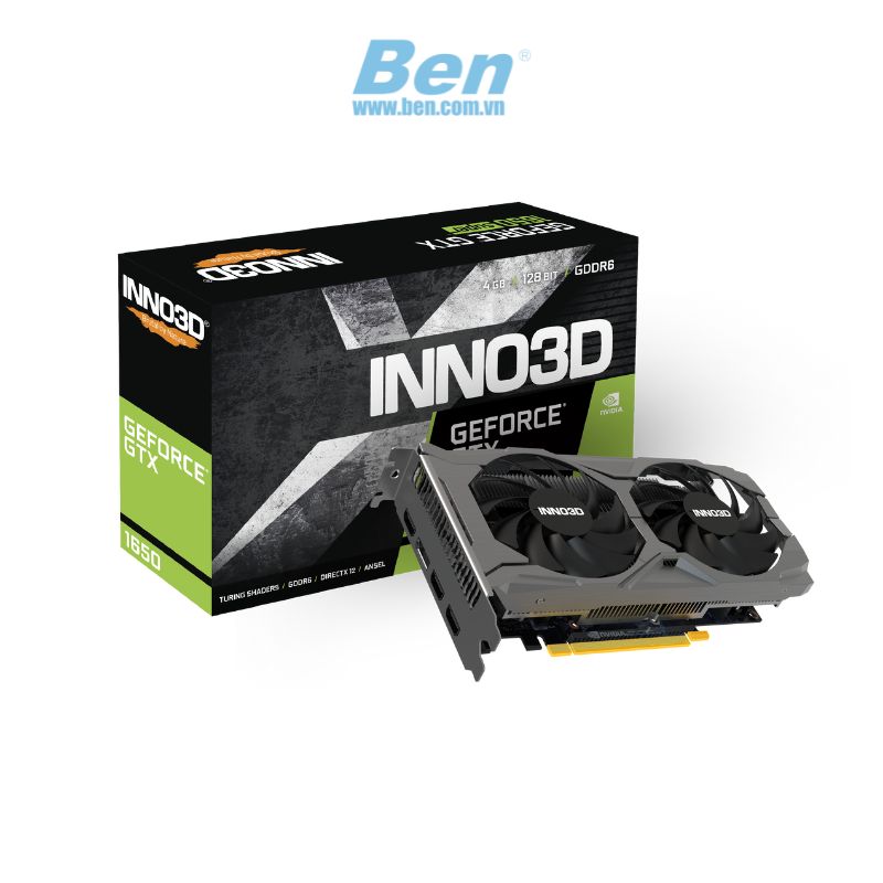 Card màn hình Inno3D GTX 1650 TWIN X2 OC 4GB GDDR6 ( N16502-04D6X-171330N )