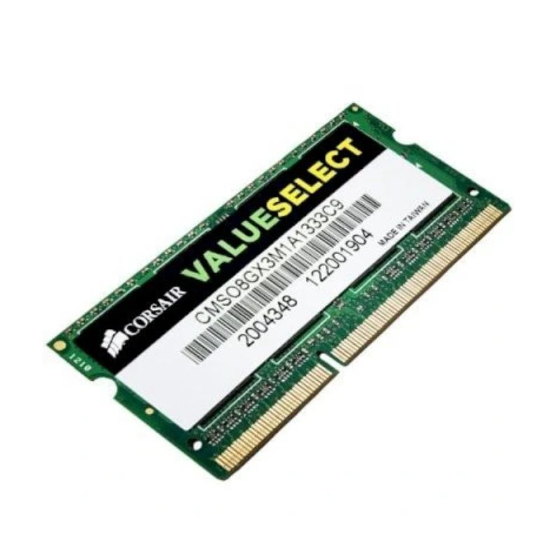Bộ nhớ trong RAM Corsair DDR3 dành cho laptop (CMSO8GX3M1A1333C9)/ 1333MHz 8GB 1x204 SODIMM 1.5V/ 3Yrs