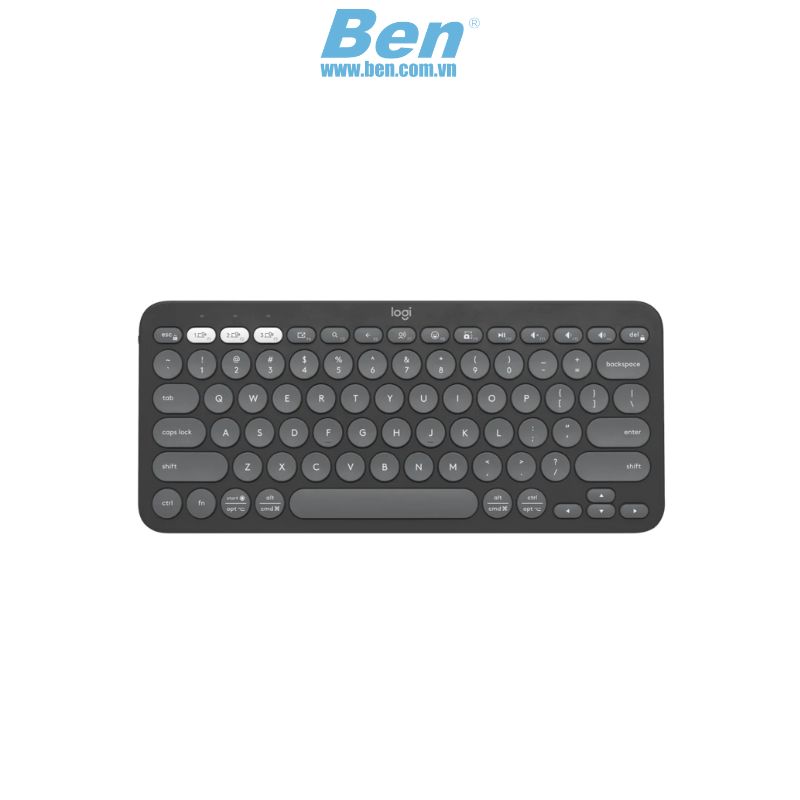 Bàn phím LOGITECH PEBBLE KEYS 2 K380s WIRELESS | BLUETOOTH | ĐEN ( TONAL GRAPHITE ) ( 920-011753 )