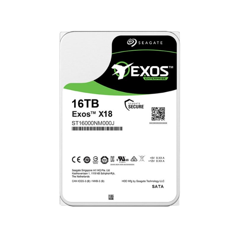 ổ cứng máy chủ Seagate Exos X18 16TB Standard Enterprise 512e/4Kn SATA 6Gb/s 7200RPM 256MB 3.5inch