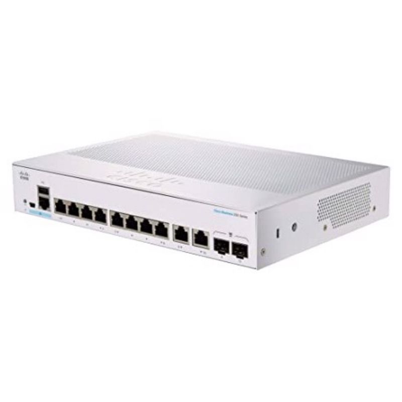 Thiết bị chuyển mạch 10-port Gigabit Ethernet PoE Managed Switch CISCO (CBS350-8P-E-2G-EU)