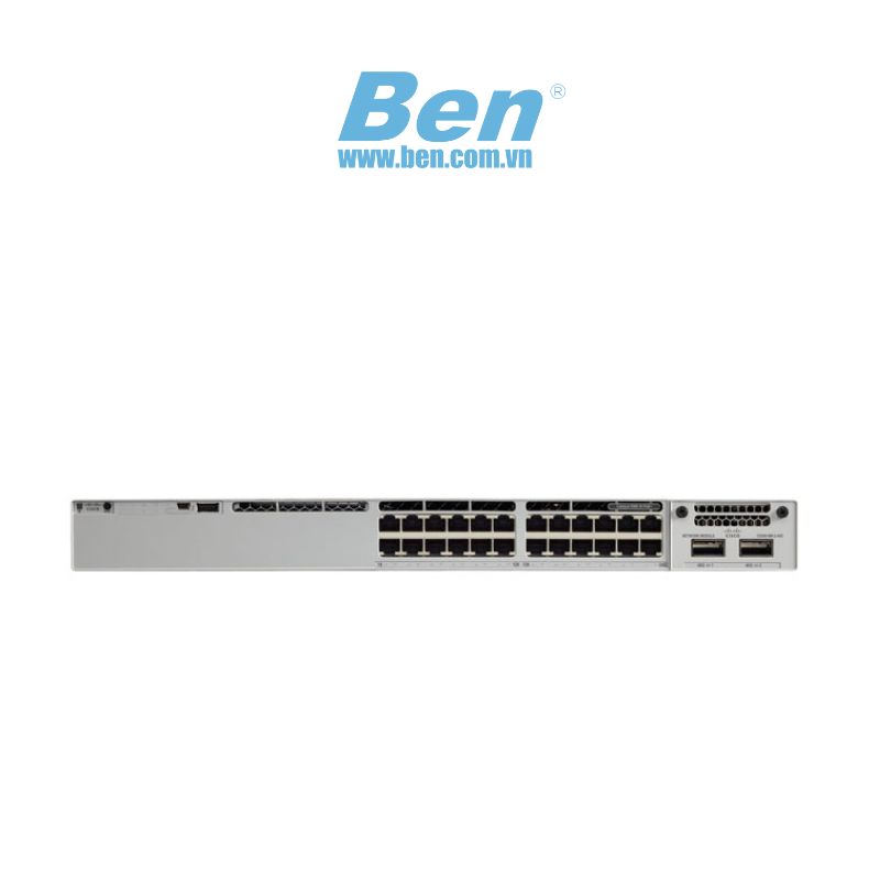 Thiết bị chuyển mạch Switch Cisco Catalyst 9200L 24-port (8xmGig, 16x1G, 4x10G) PoE+, Network Essentials (C9200L-24PXG-4X-E)