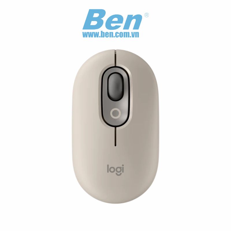Chuột không dây Logitech Pop Emoji MIST SAND ( USB | Bluetooth | Xám )