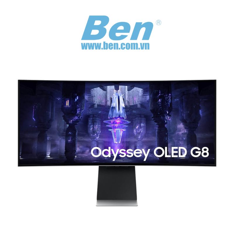 Màn hình Samsung Odyssey G8 LS34BG850SEXXV | 34 inch WQHD | OLED | 175Hz  | VA | HDMI + DP + USB-C | 2Yr