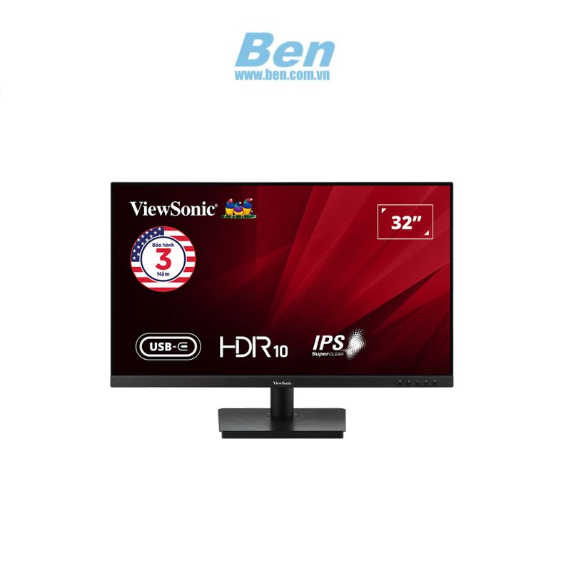 Màn hình máy tính ViewSonic VA3209U-4K | 31.5 inch UHD | IPS | 60Hz | HDMI + DP + USB-C | 3Yrs