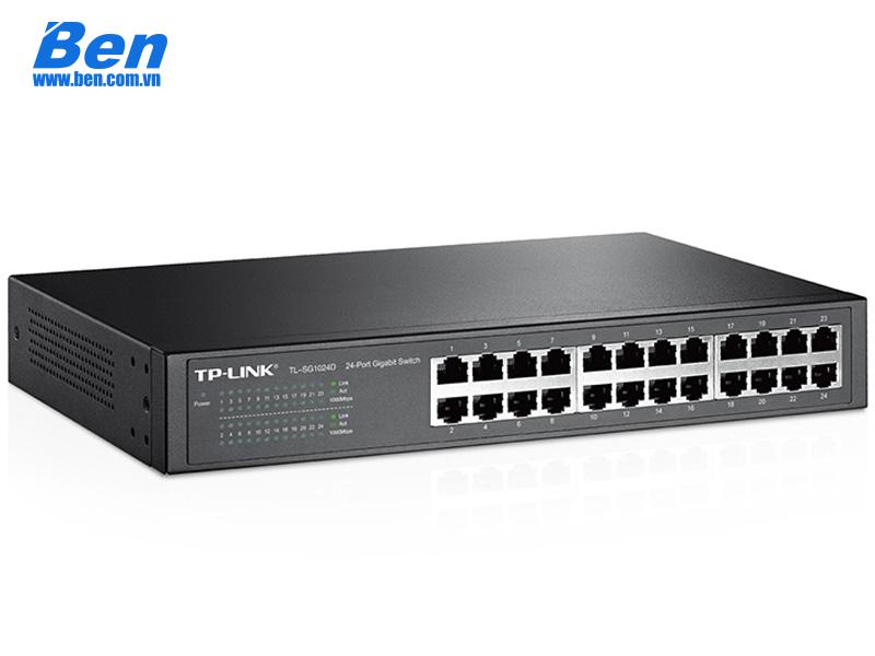Cổng kết nối mạng Hub - Switch TP-LINK( TL-SG1024D) 24 Port Gigabit 10/100/1000 Mbps 1U 1.3 inch rack-mountable