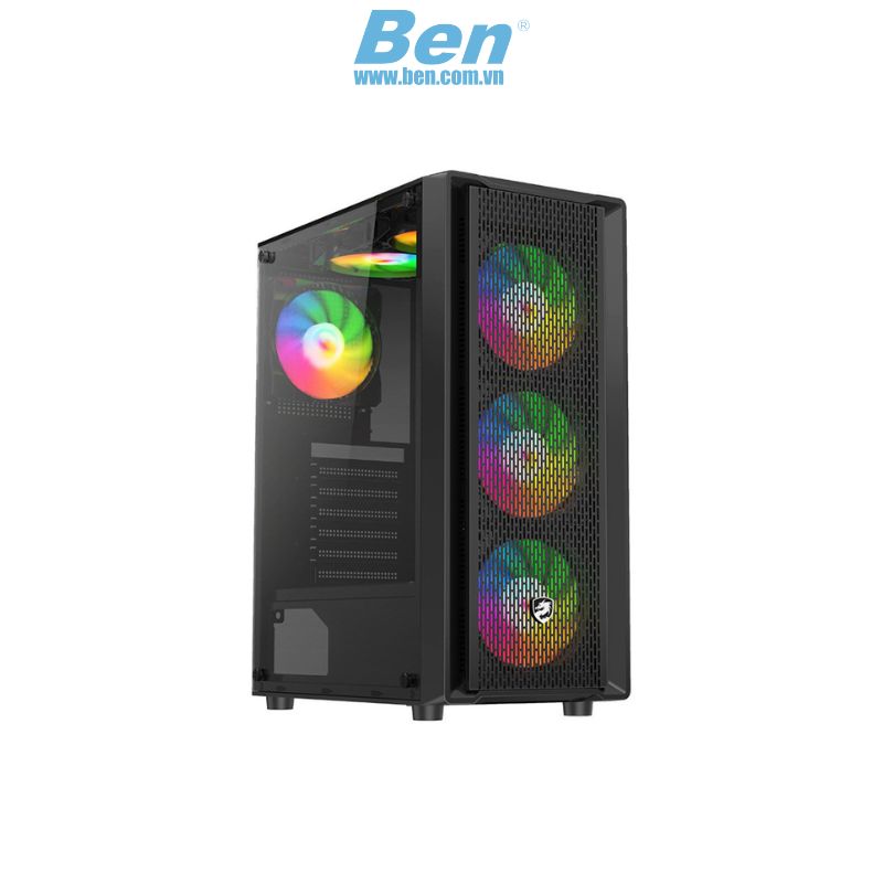 Vỏ Case VITRA CERES V305-M 3FRGB BLACK (Mid Tower/Màu Đen/ Kèm sẵn 3 Fan RGB)