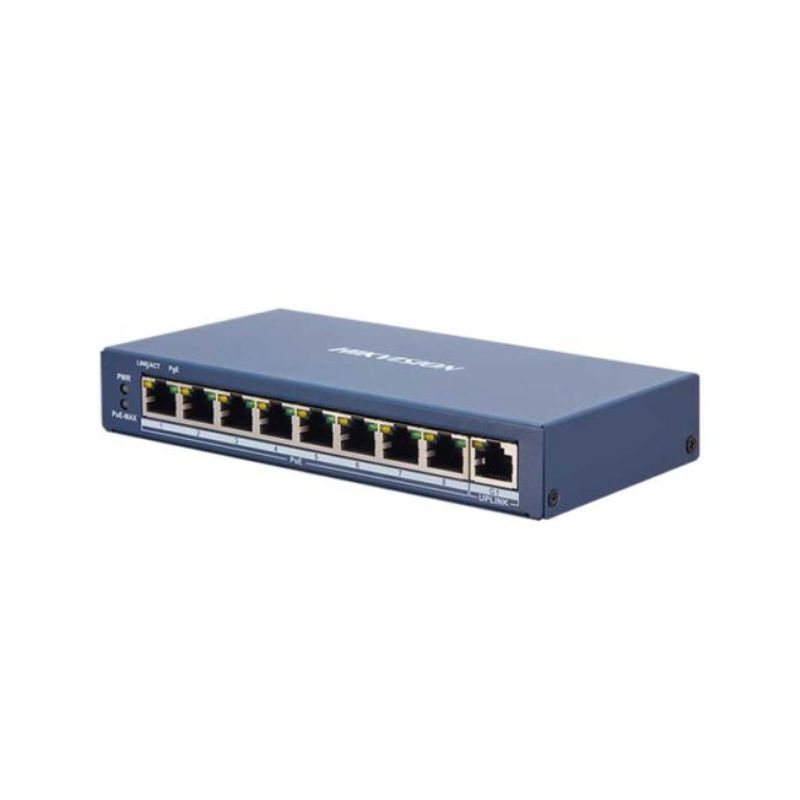 Thiết bị mạng Switch POE 8 Port Fast Ethernet Smart Hikvision DS-3E1309P-EI