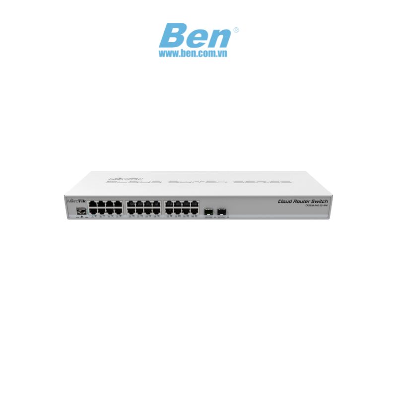 Thiết bị chuyển mạch Mikrotik Cloud Router Switch 326-24G-2S+RM | ARM 32bit | 98DX3236 | 800 MHz | 1Yr