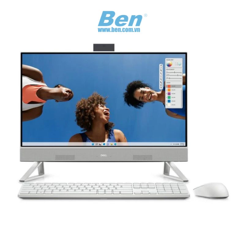 Máy tính để bàn All in One Dell Inspiron 5430 ( 42INAIO543003 ) | Silver | Intel Core Ultra 7-150U | Ram 16GB | 1TB SSD | Intel Iris Xe Graphics | 23.8 inch FHD | Win 11 | 1Yr