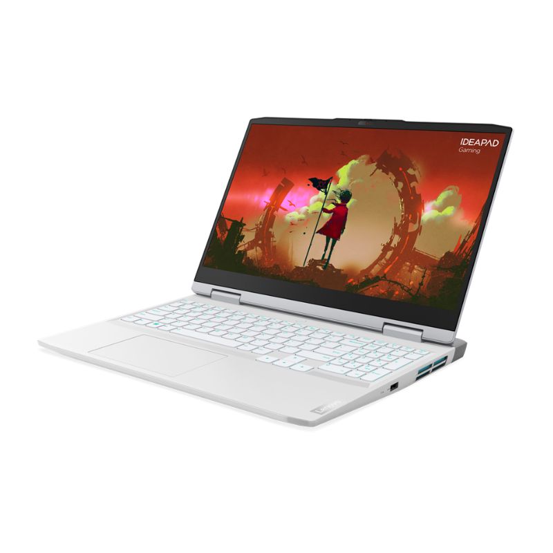 Laptop Lenovo IdeaPad Gaming 3 15IAH7 (82S9007TVN)/ Glacier White/ Intel Core i5-12500H (upto 4.5Ghz, 18MB)/ RAM 8GB/ 512GB SSD/ NVIDIA GeForce RTX 3050 4GB GDDR6/ 15.6inch FHD/ Win 11H/ 2Yrs