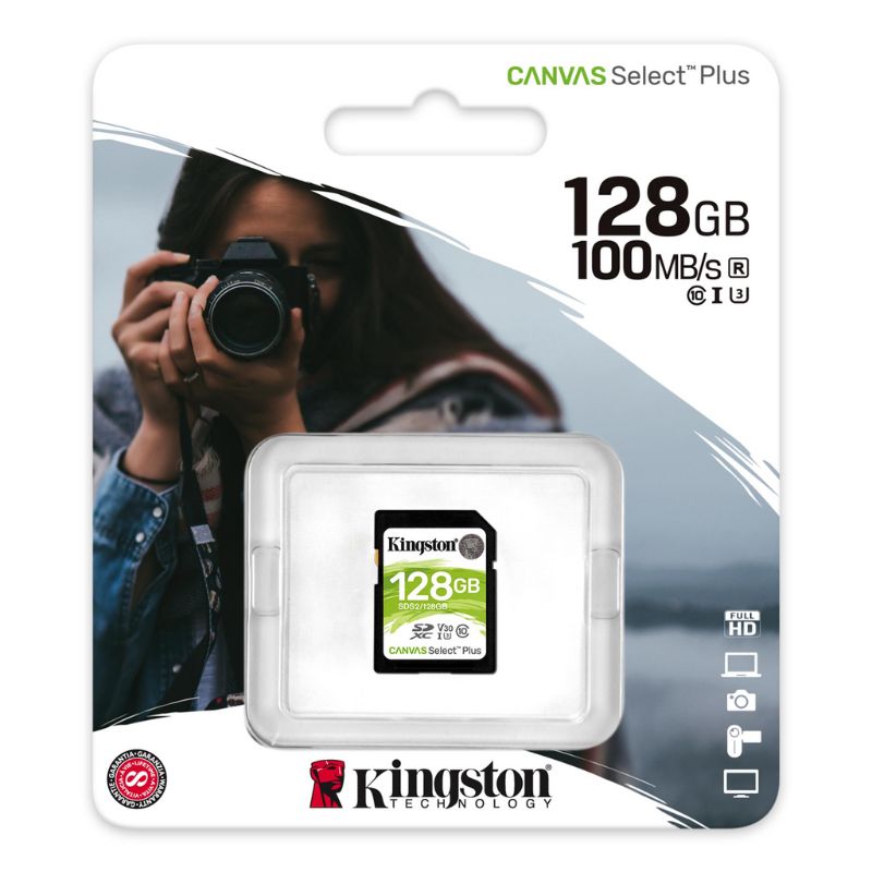 Thẻ nhớ Kingston 128GB SDHC Canvas Select 80R CL10 UHS-I Card (SDS/128GB)
