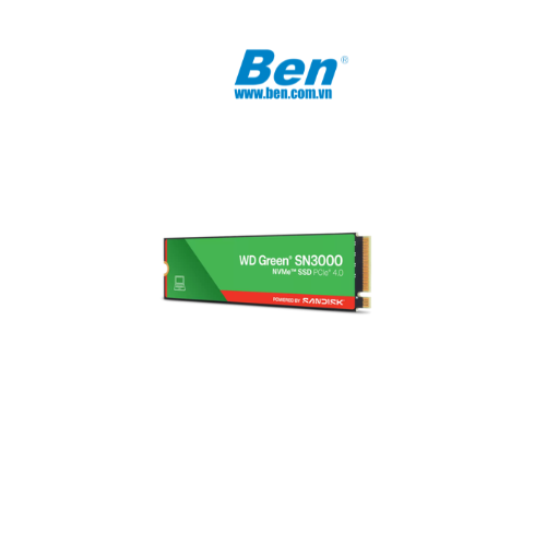 ổ SSD Sandisk Green SN3000 WDS100T5G0E 1TB (NVMe PCIe/ Gen4x4 M2.2280/ 5000MB/s/ 4100MB/s)