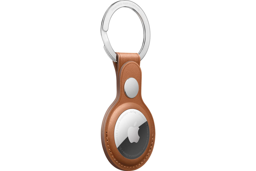 Ph? ki?n dây deo Apple AirTag Leather Key Ring Saddle Brown MX4M2FE/A