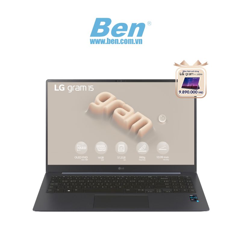 Laptop LG Gram 2023 ( 16ZD90R-G.AX55A5 ) | Black | Intel Core i5-1340P | RAM 16GB | 512GB SSD | 16 inch WQXGA | Intel Iris Xe Graphic | 80Whr | Non-OS | 1Yr