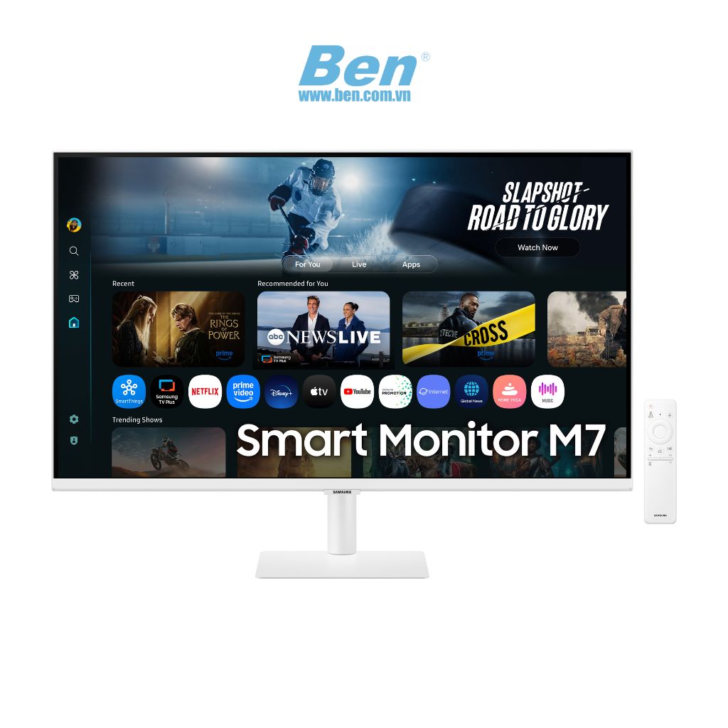 Màn hình máy tính Samsung Smart Monitor M7 - LS32FM701UEXXV | 32 inch UHD | IPS | 60Hz | HDMI + USB-C + Bluetooth + Wi-Fi + Remote | 3Yrs