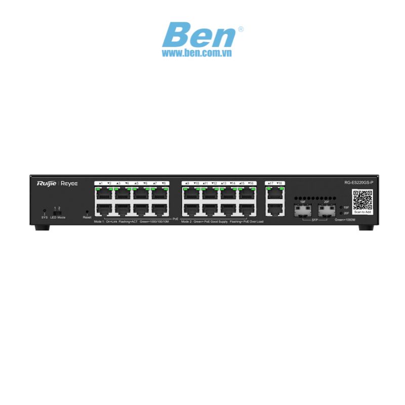 Switch POE 20 cổng RUIJIE RG-ES220GS-P