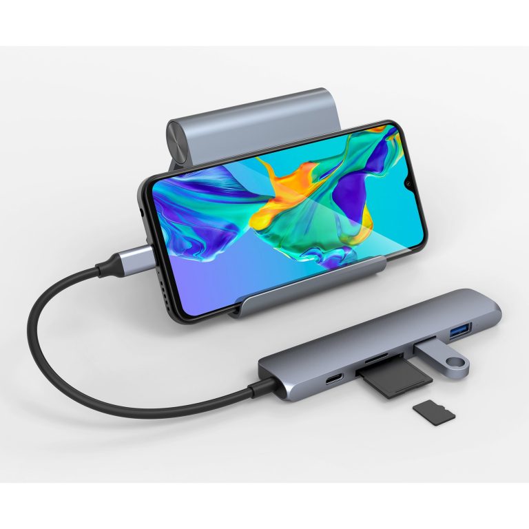 C?NG CHUY?N HYPERDRIVE BAR 6 IN 1 USB-C HUB FOR MACBOOK, SURFACE, PC & DEVICES – GN22E - Silver