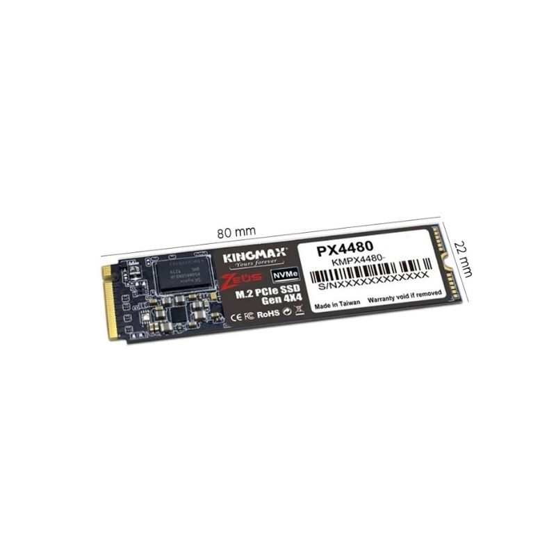 Ổ cứng SSD Kingmax Zeus PX4480 250GB M.2 2280 PCIe NVMe Gen 4x4 (Đọc 3500MB/s - Ghi 1200MB/s) - (KMPQ4480-250G)