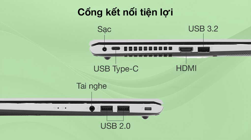 Laptop Asus Vivobook 14 X415EA-EB637W/ Bạc/ Intel Core i5-1135G7 (Up to 4.2Ghz, 8MB)/ RAM 8GB/ 512GB SSD/ Intel Iris Xe Graphics/ 14.0 Inch FHD/ 2 Cell/ Win 11SL/ 2Yrs