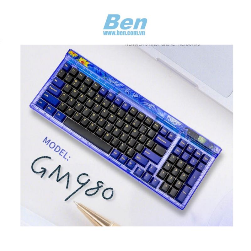 Bàn phím cơ NEWMEN GM980 Nebula Gasket Wireless Starry Sky switch