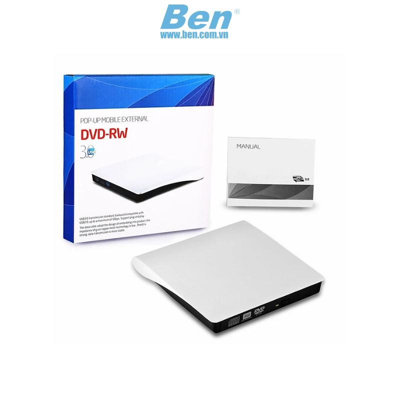 Ổ đĩa quang CD/DVD-RW cắm ngoài USB 3.0, Type-C cho Macbook, Laptop (2245)