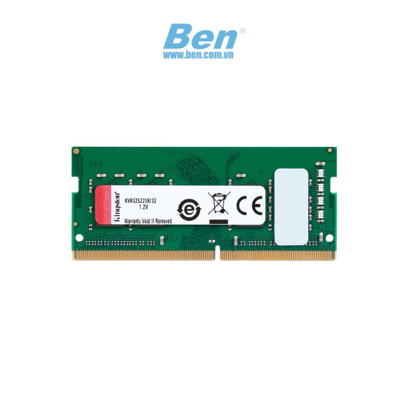 Bộ nhớ trong máy tính xách tay Kingston 32GB 3200MT/s DDR4 Non-ECC CL22 SODIMM ( KVR32S22D8/32 )