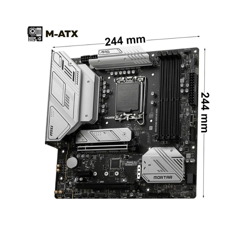 Mainboard MSI Mag B760M Mortar DDR4  ( LGA 1700 | M-ATX | 4 khe RAM )