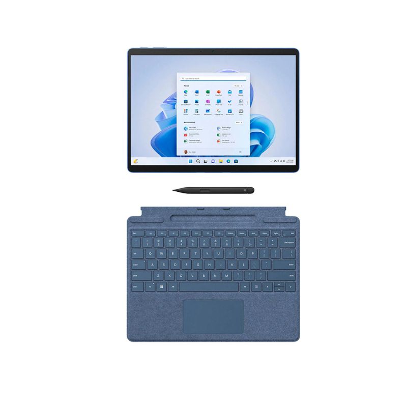 Máy tính bảng Microsoft Surface Pro 9 (QIY-00067)/ Sapphire/ Intel Core i7-1265U Processor (upto 4.8Ghz, 12MB)/ RAM 16GB/ 512GB SSD/ Intel Iris Xe Graphics/ 13inch Touch/ Win 11 Pro/ 1Yr