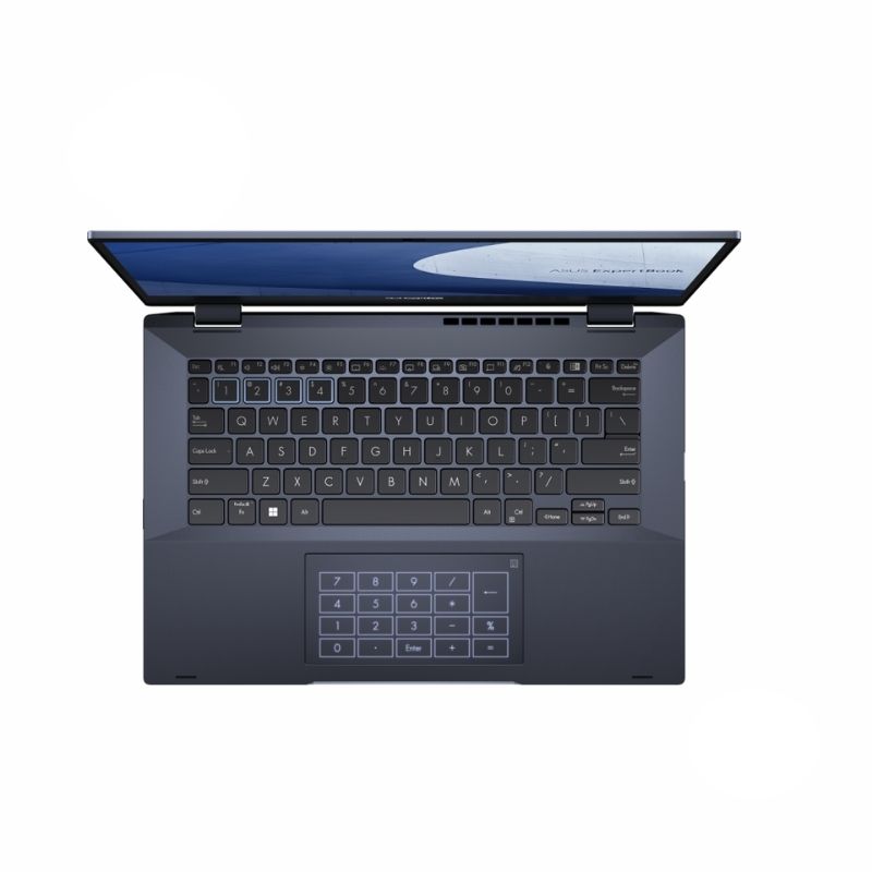 Laptop ASUS ExpertBook B5 (B5402FBA-KA0118W)/ Đen/ Intel Core i5-1240P/ RAM 16GB DDR5/ 512 SSD/ Intel Iris Xe Graphics/ 14 inch FHD Touch/ FP/ WiFi6E+BT5/ 3Cell 63Whr/ Bút/ N-Pad/ LEDKB/ Win 11H/ 2Yrs