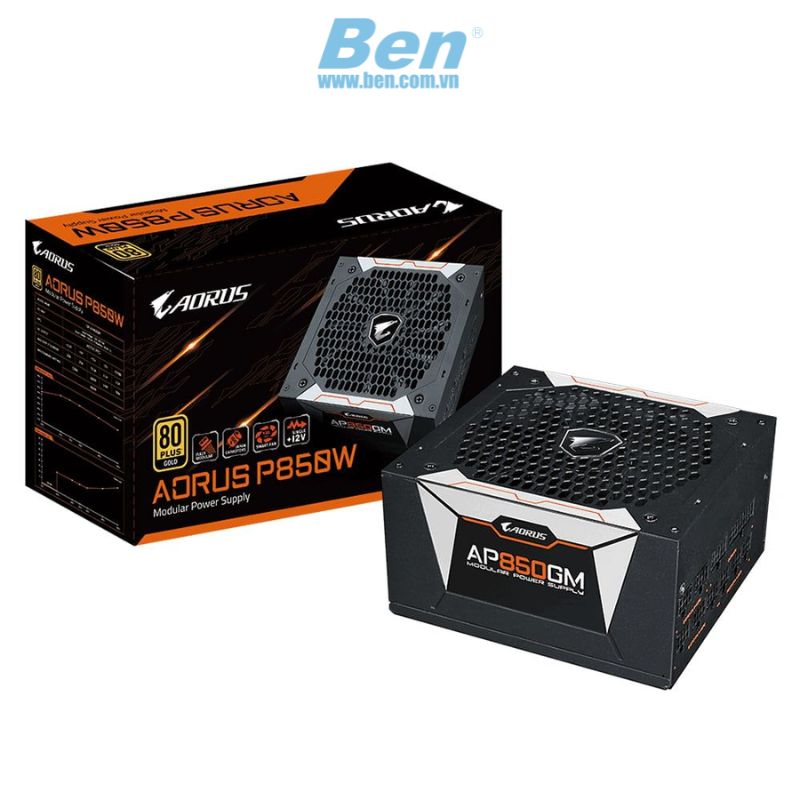 Nguồn máy tính GIGABYTE AORUS GP-AP850GM - 80 Plus Gold - Full Modular (850W)