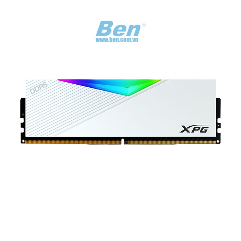 Ram desktop Adata XPG LANCER (AX5U5200C3816G-DCLARWH) 32GB (2x16GB) White (DDR5 5200 Mhz/ LED RGB/ Tản nhiệt / Non-ECC)