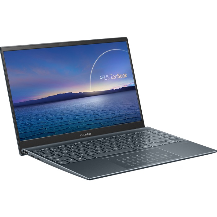 Laptop Asus Zenbook UX425EA-KI749W/ Xám/ Intel Core i5-1135G7 (up to 4.2GHz, 8MB)/ RAM 8GB/ 512GB SSD/ Intel Iris Xe Graphics/ 14inch FHD/ Win 11/ Túi/USB to RJ45/USB-C to Audio/ 2Yrs