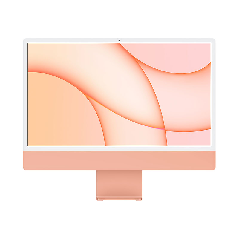 Máy tính d? bàn All in One iMac 2021 (Z1320004Q)/ Orange/ Apple M1 (8Core CPU, 8Core GPU)/ RAM 16GB/ 256GB SSD/ 24 inch 4.5K/ Mac OS/ 1Yr