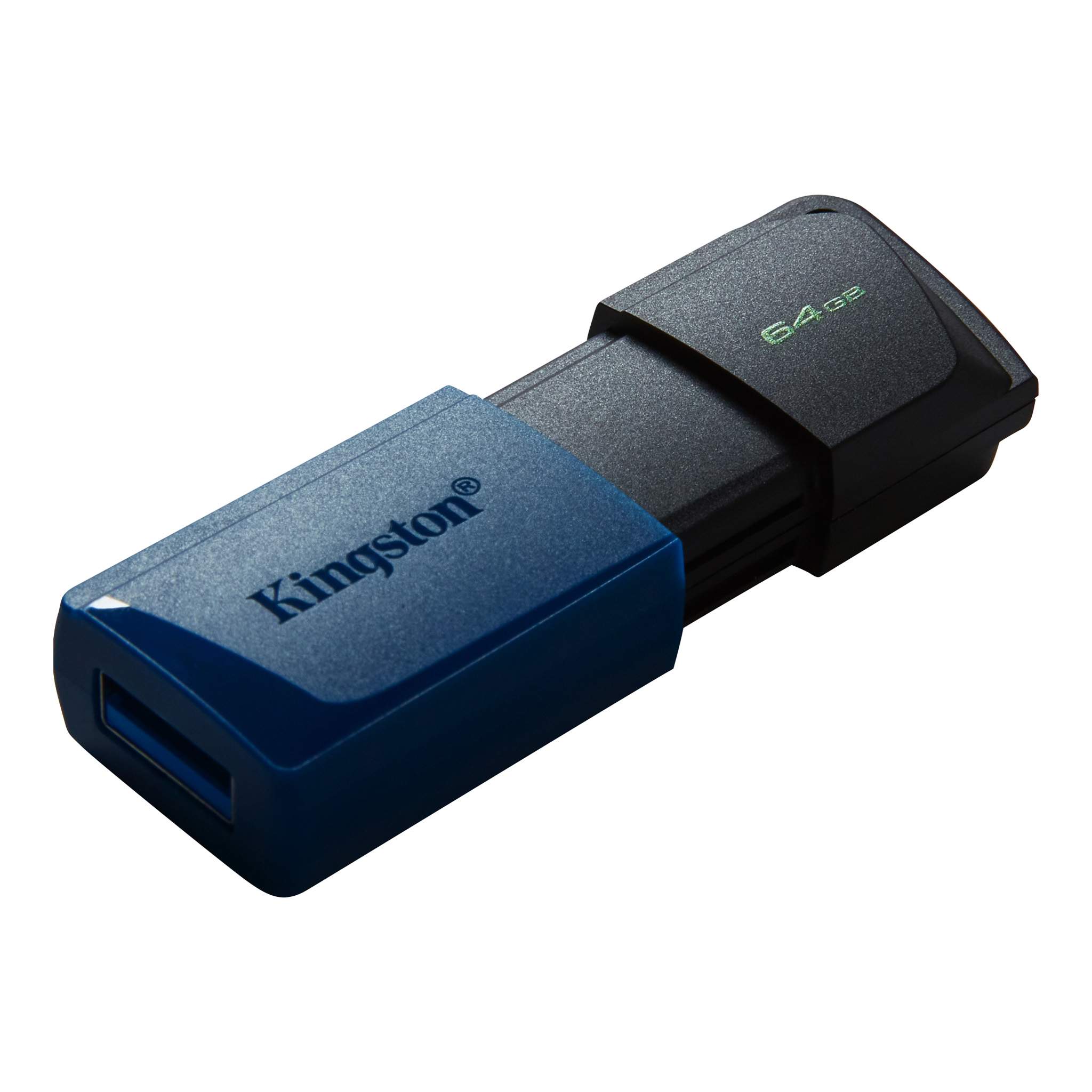 USB Kingston 64GB DataTraveler Exodia M DTXM/64GB (USB 3.2 Gen1), màu den pha xanh duong