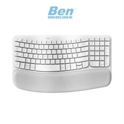 Bàn phím không dây Logitech Wave Keys Ergonomic Off-white (USB 2.4GHz Logi Bolt , Bluetooth) _ 920-012282