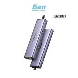 Bộ Hub USB Type-C 6 trong 1 ra HDMI 4K@30Hz, USB 3.0, Lan 1Gbps, Sạc PD 100W Ugreen 15598 cao cấp Bộ Hub USB Type-C 6 trong 1 ra HDMI 4K@30Hz, USB 3.0, Lan 1Gbps, Sạc PD 100W Ugreen 15598 cao cấp