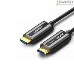 Cáp HDMI 2.0 sợi quang hợp kim kẽm 10m hỗ trợ 4K/60Hz chính hãng Ugreen 50717