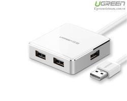 Bộ chia USB 2.0 ra 4 cổng dài 1M chính hãng Ugreen 20804 (White)