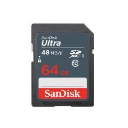 Thẻ nhớ SD SanDisk SDXC Ultra, C10 UHS- 1 Read 100MB/s  SDSDUNR-064G-GN3IN