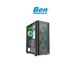 Vỏ máy tính KENOO ESPORT EM700- 3F - Mầu Đen (Mid Tower/ E-ATX)