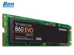 Ổ cứng gắn trong SSD Samsung 860 EVO 250GB M2.2280 (đọc : 550MB/s /ghi: 520MB/s)