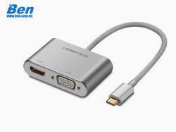Bộ chuyển đổi USB-C sang HDMI + VGA Ugreen 50317