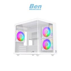 Vỏ Case XIGMATEK AQUA M LITE ARTIC 3GF EN44168 ( MATX, 3 Fan RGB, Case Bể Cá Màu Trắng)